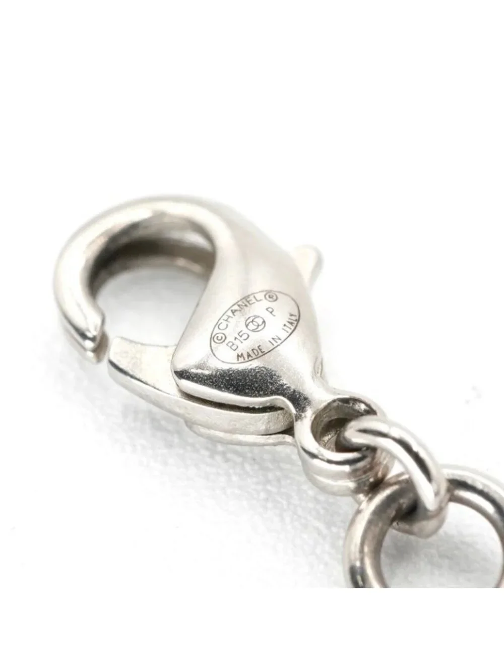 Chanel GP Silver Navy Coco Mark Pearl